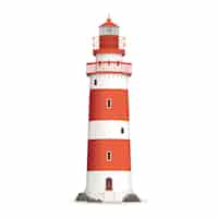 Free vector realistic lighthouse illustration