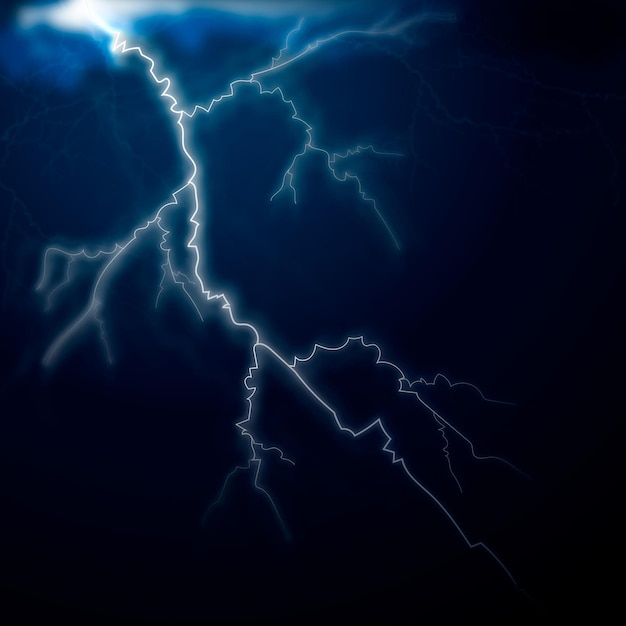 Realistic lightning bolts