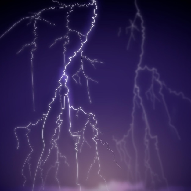 Realistic lightning bolts