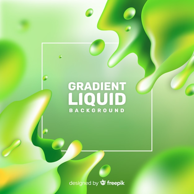 Realistic liquid shapes background