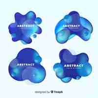 Free vector realistic liquid shapes banner