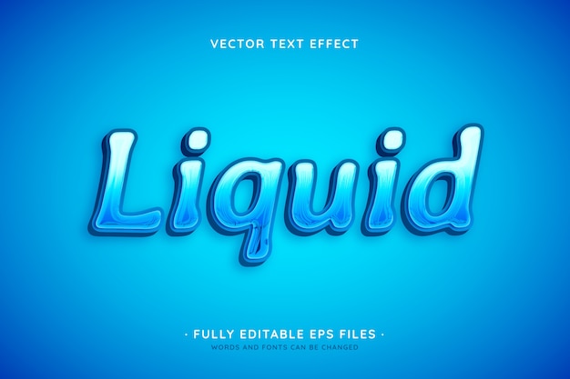 Free vector realistic liquid text effect