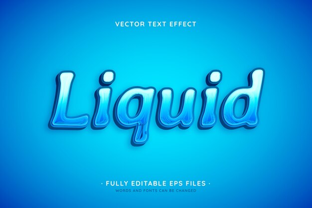 Realistic liquid text effect