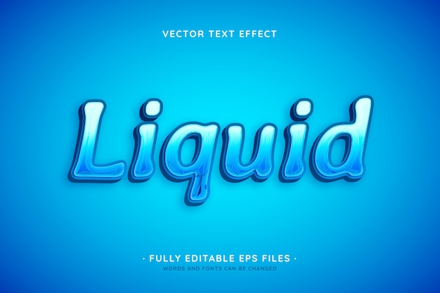Realistic liquid text effect