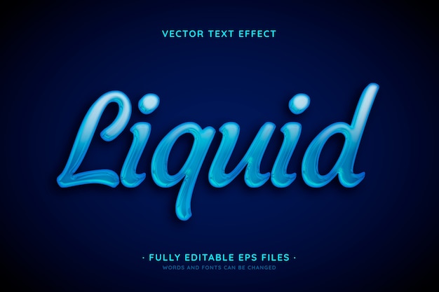 Realistic liquid text effect