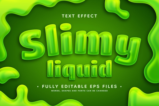 Free vector realistic liquid text effect