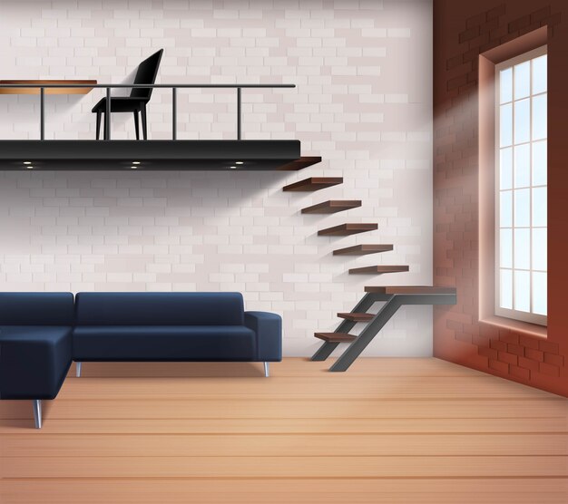 Realistic Loft Interior Concept
