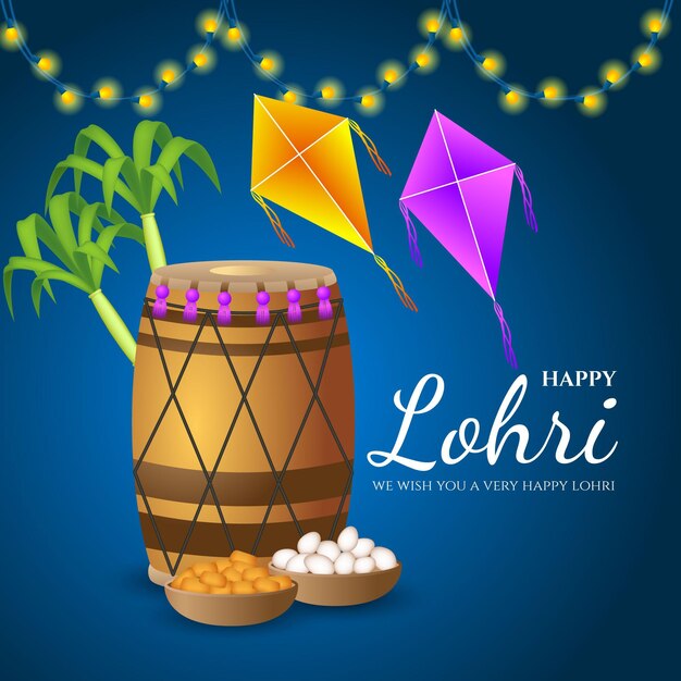 Realistic lohri festival