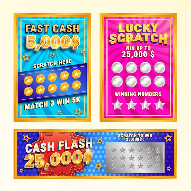 Free Vector realistic lottery tickets collection