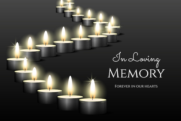 Free vector realistic in loving memory background