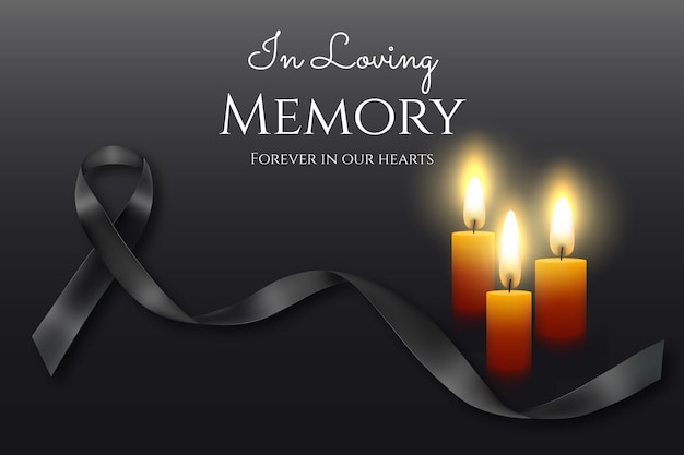 Free vector realistic in loving memory background