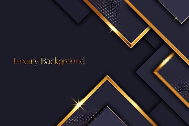 Realistic Luxury Background With Golden Lines