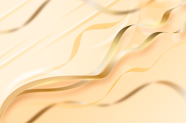 Realistic luxury ribbon background