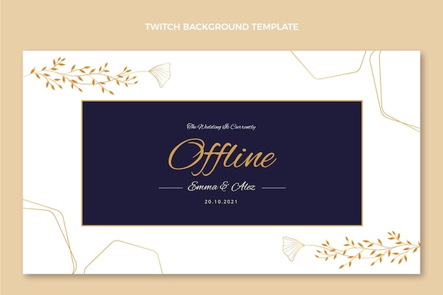 Realistic luxury wedding twitch background