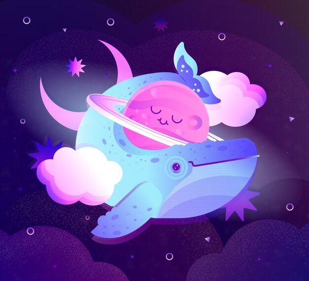 Realistic magical dreams background
