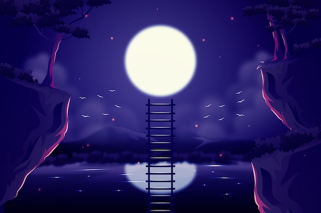 Realistic magical dreams background