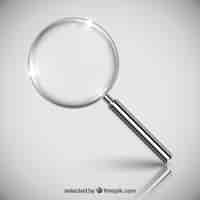 Free vector realistic magnifying glass