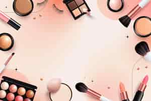 Free vector realistic makeup background