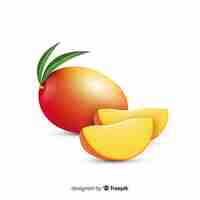 Free vector realistic mango illustration