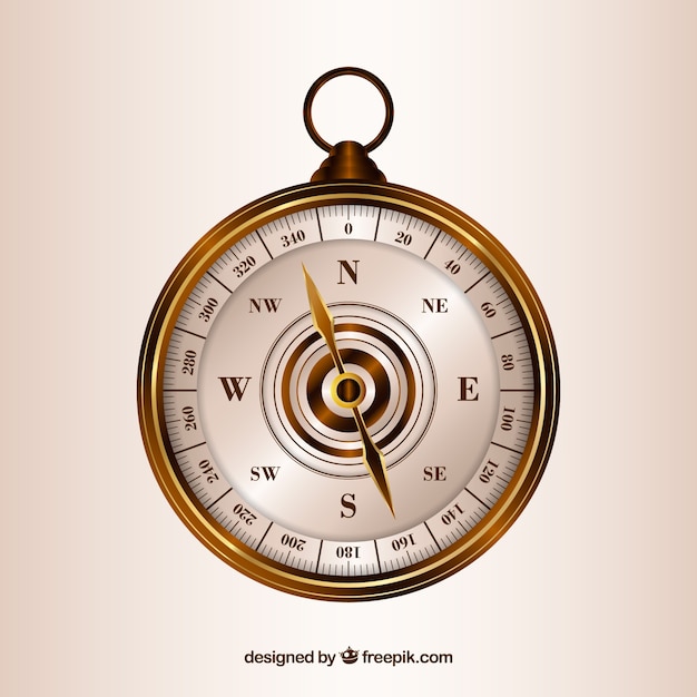Free vector realistic map compass background