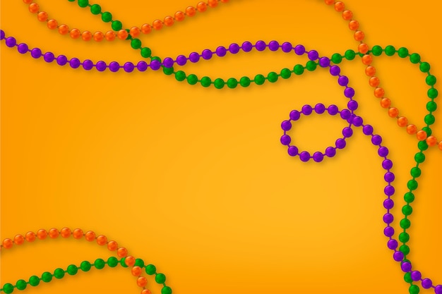 Free vector realistic mardi gras beads