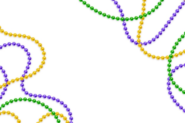 Mardi Gras Beads Vector PNG Images, Illustration With Beads And Feathers  Mardi Gras, Feather, Brazilian, Border PNG Image For Free Download