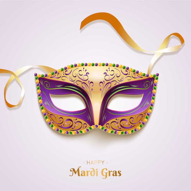 Free vector realistic mardi gras concept