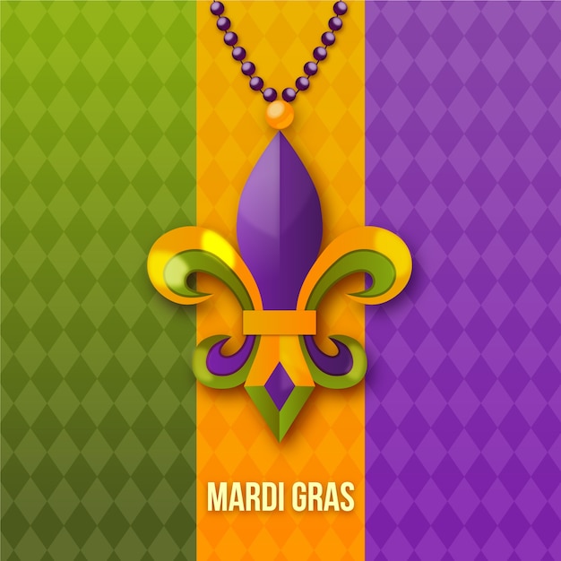 Free vector realistic mardi gras illustration