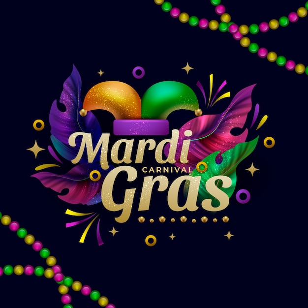 Free Vector realistic mardi gras illustration
