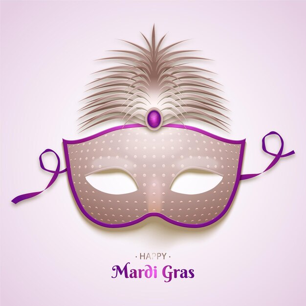 Realistic mardi gras mask