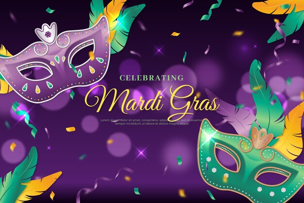 Realistic mardi gras wallpaper