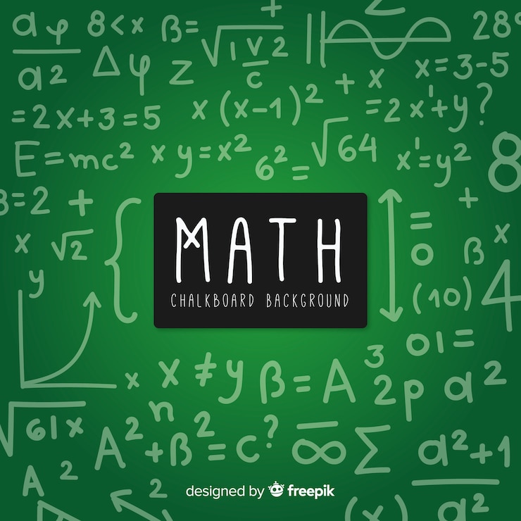Free Vector realistic math chalkboard background