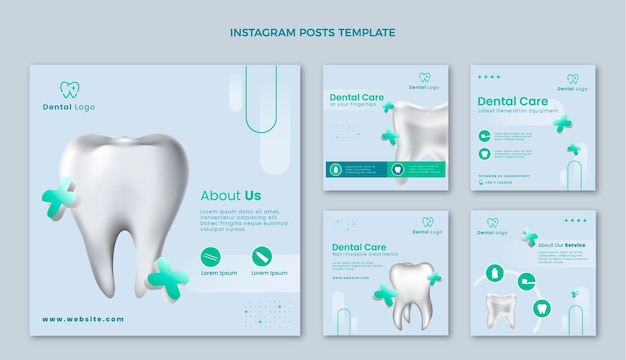 Free vector realistic medical instagram post