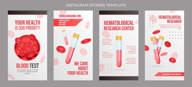 Realistic medical instagram stories template