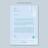 Free vector realistic medical letterhead