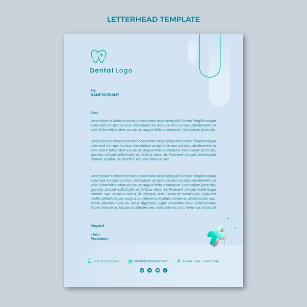 Realistic medical letterhead