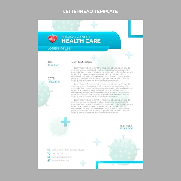 Realistic medical letterhead