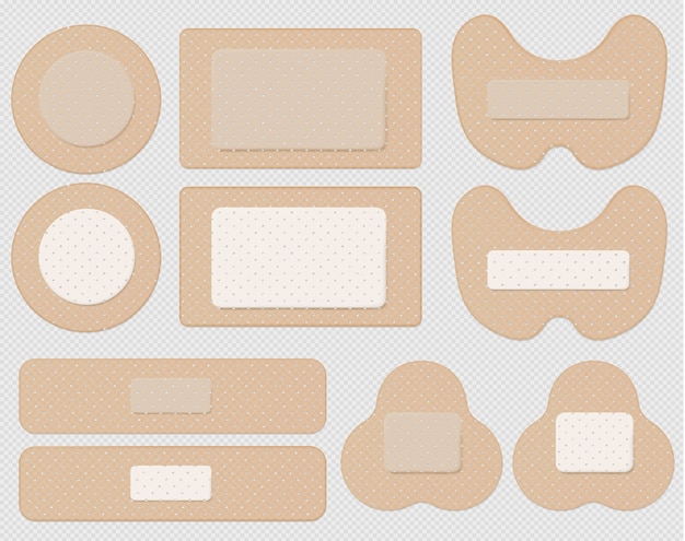 Free vector realistic medical tape collection