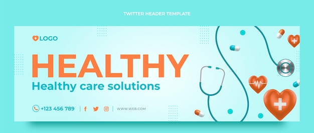 Realistic medical twitter header