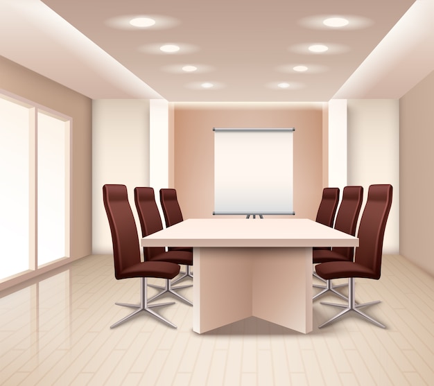 Realistic Meeting Room Interior