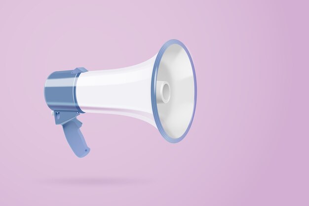 Realistic megaphone background