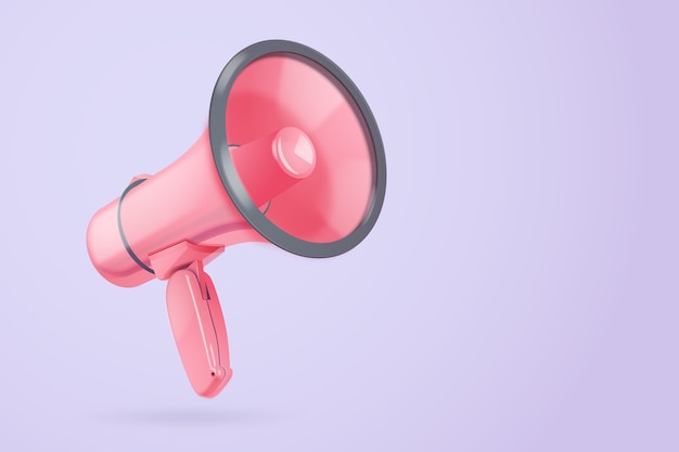 Realistic megaphone background