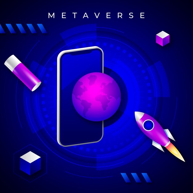 Realistic metaverse illustration