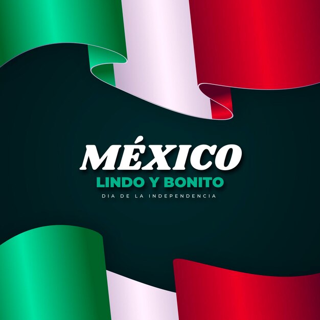 Realistic mexic independence day concept