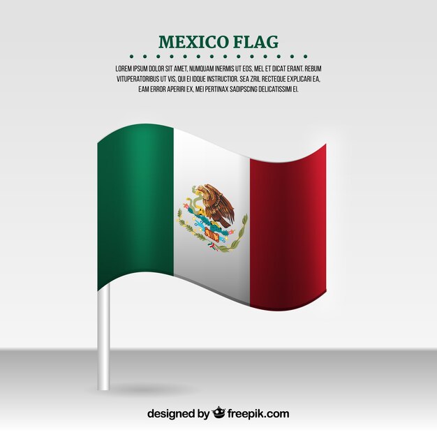 現実的なメキシコの旗の背景