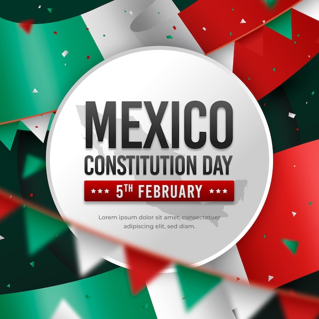 Realistic mexico constitution day