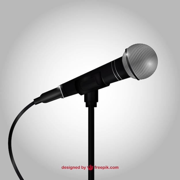 Free vector realistic microphone