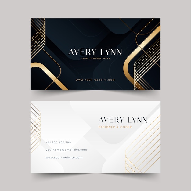Free vector realistic modern business card template