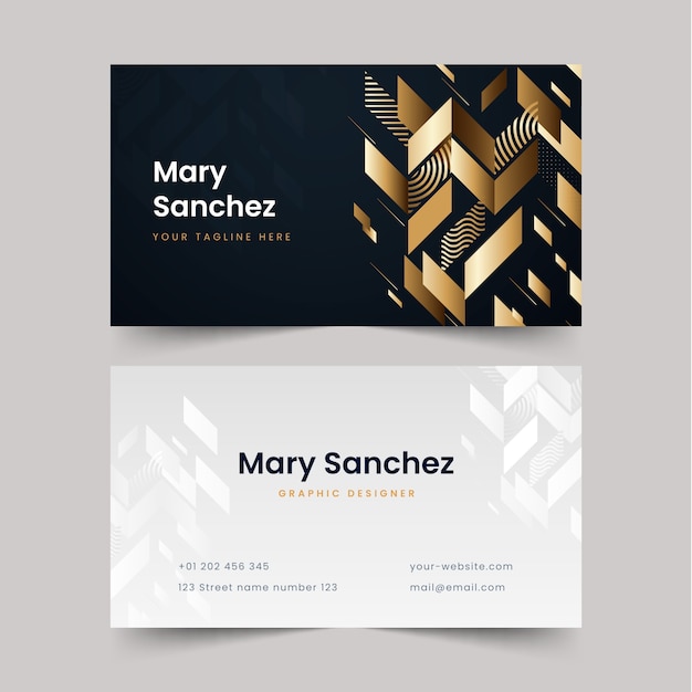 Realistic modern business card template