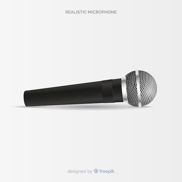 Реалистичный современный микрофон